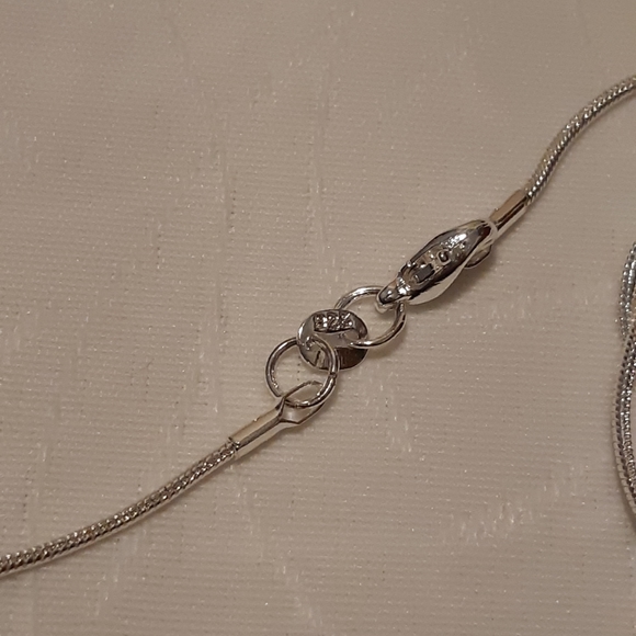 Moon Stone Necklace, Necklace Is Stamped 925, Pendant Is Not, Necklace Is 24.5"L - Picture 3 of 12